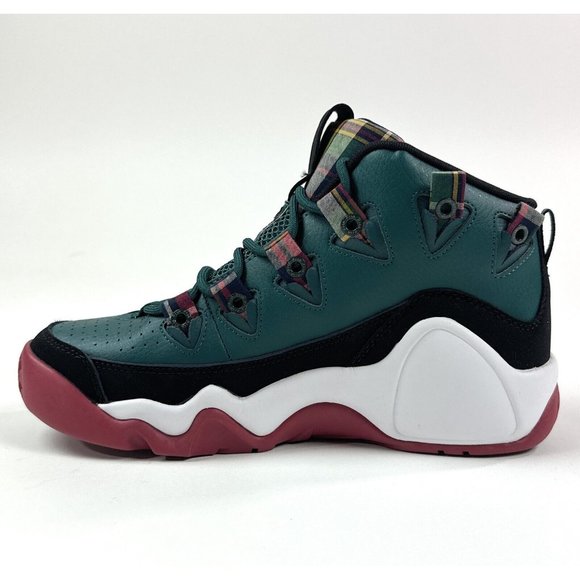 Fila Grant Hill 1 Mens Forest Green Maroon Hi Top Basketball Shoes Sneakers - Picture 2 of 9